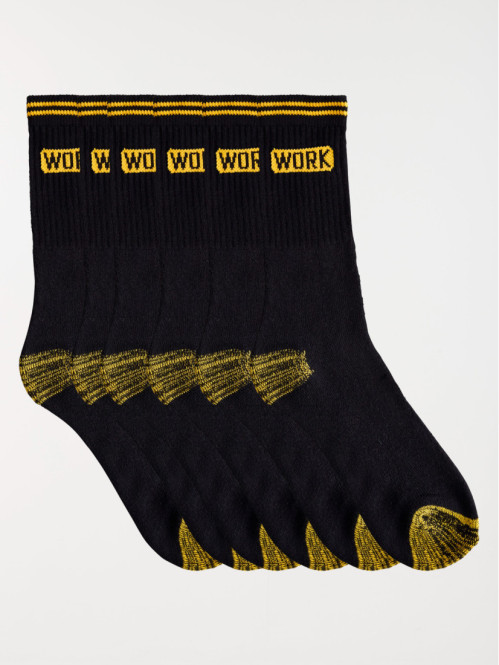 Chaussettes de travail homme lot de 3