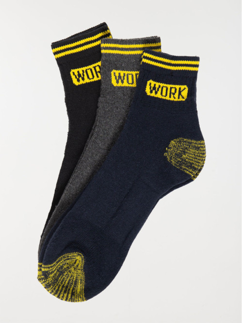 Chaussettes travail homme lot de 3