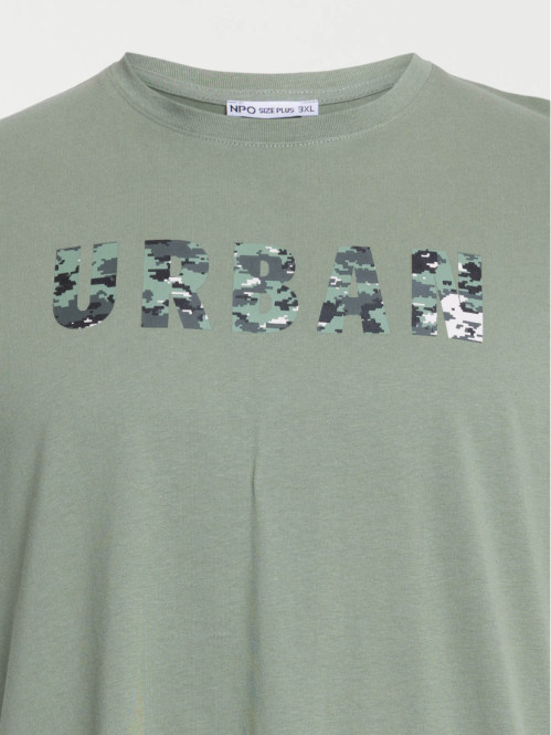 T-shirt vert camou grande taille homme T-shirt vert camou grande taille homme