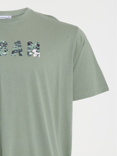 T-shirt vert camou grande taille homme T-shirt vert camou grande taille homme