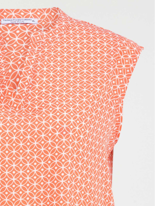 Blouse grande taille graphique femme