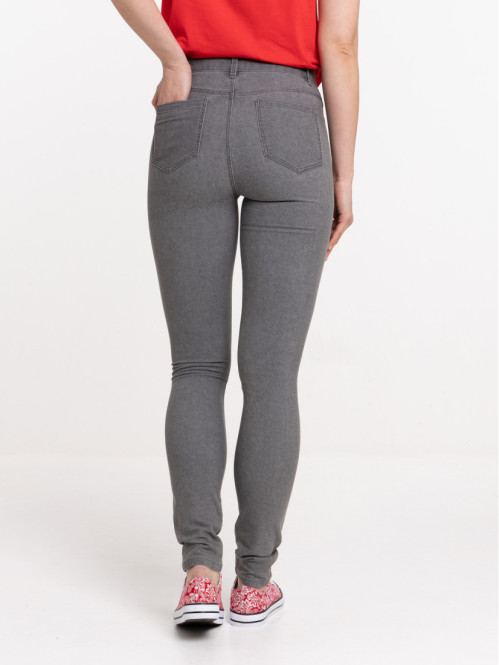 Jean gris skinny femme
