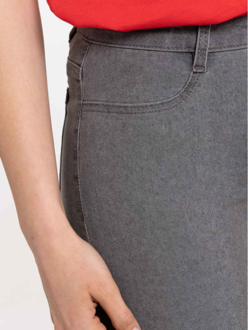 Jean gris skinny femme