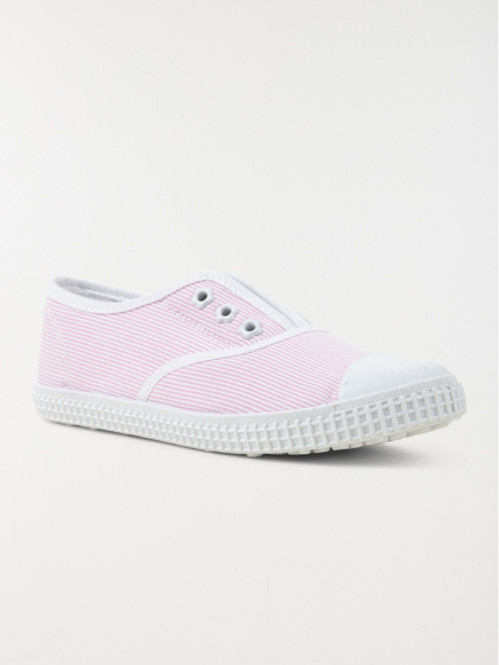 Tennis toile rose fille (31-35)