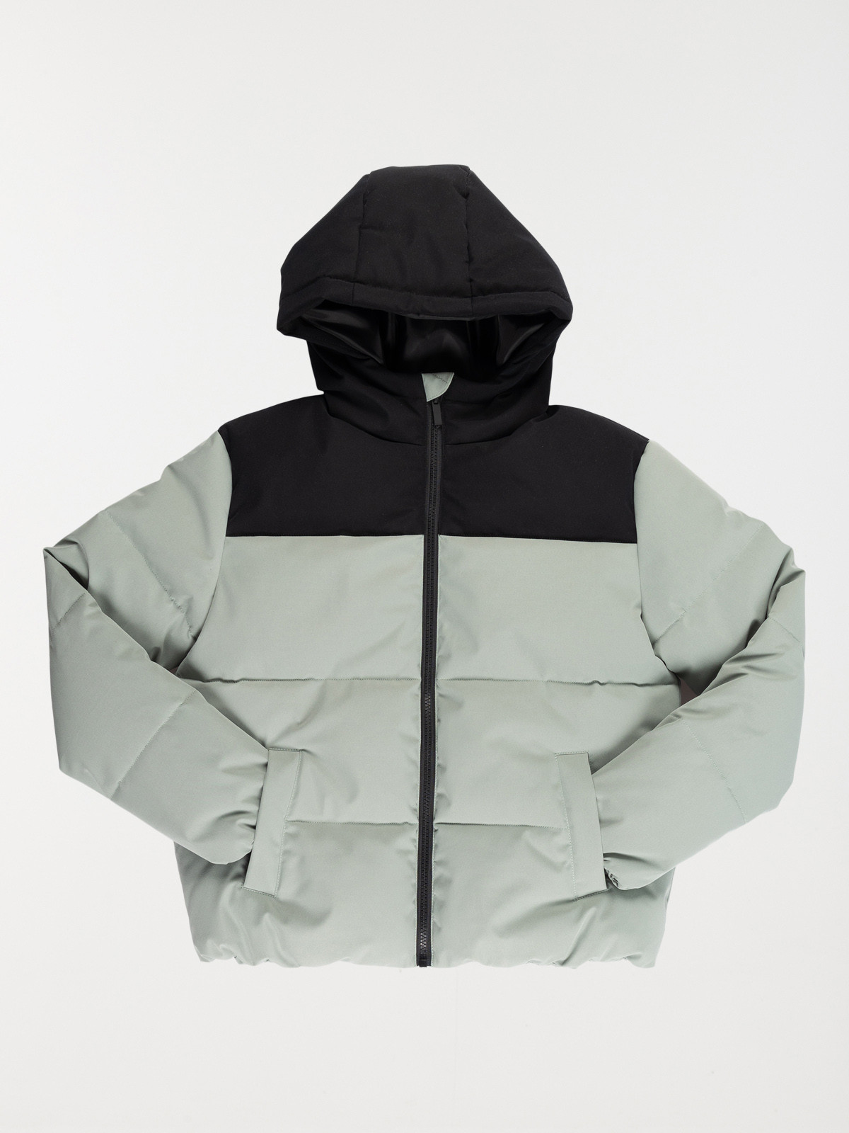 Doudoune bicolore capuche fille (XXS-M)