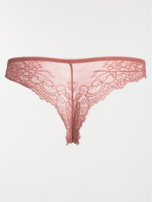 Tanga microfibre marron glacé femme Tanga microfibre marron glacé femme