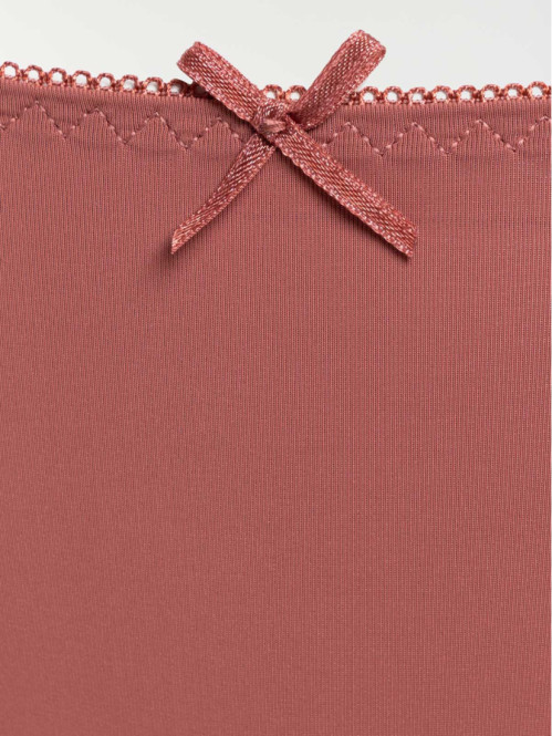Tanga microfibre marron glacé femme Tanga microfibre marron glacé femme