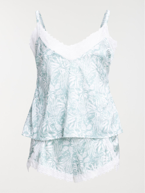 Pyjashort végétal grande taille femme