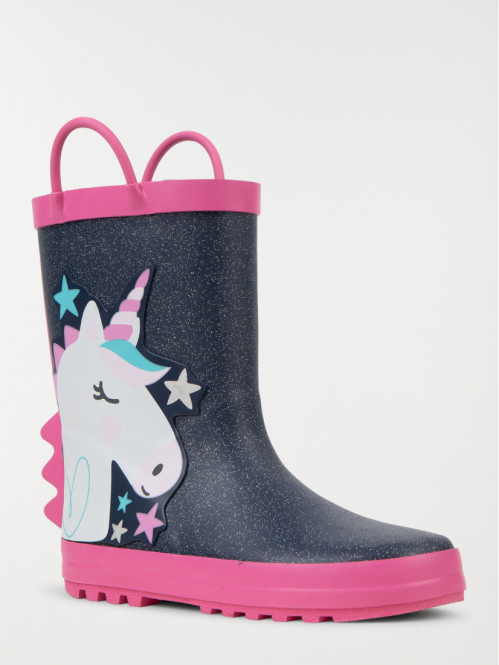 Bottes de pluie fille licorne (22-30)