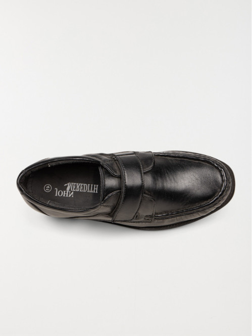 Mocassins noirs à scratchs...