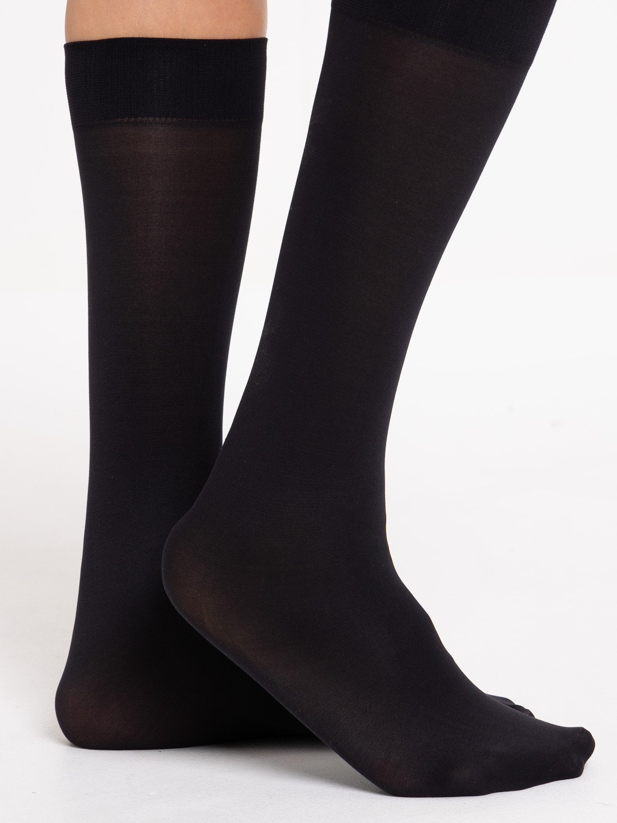 Mi-bas noir 40D femme