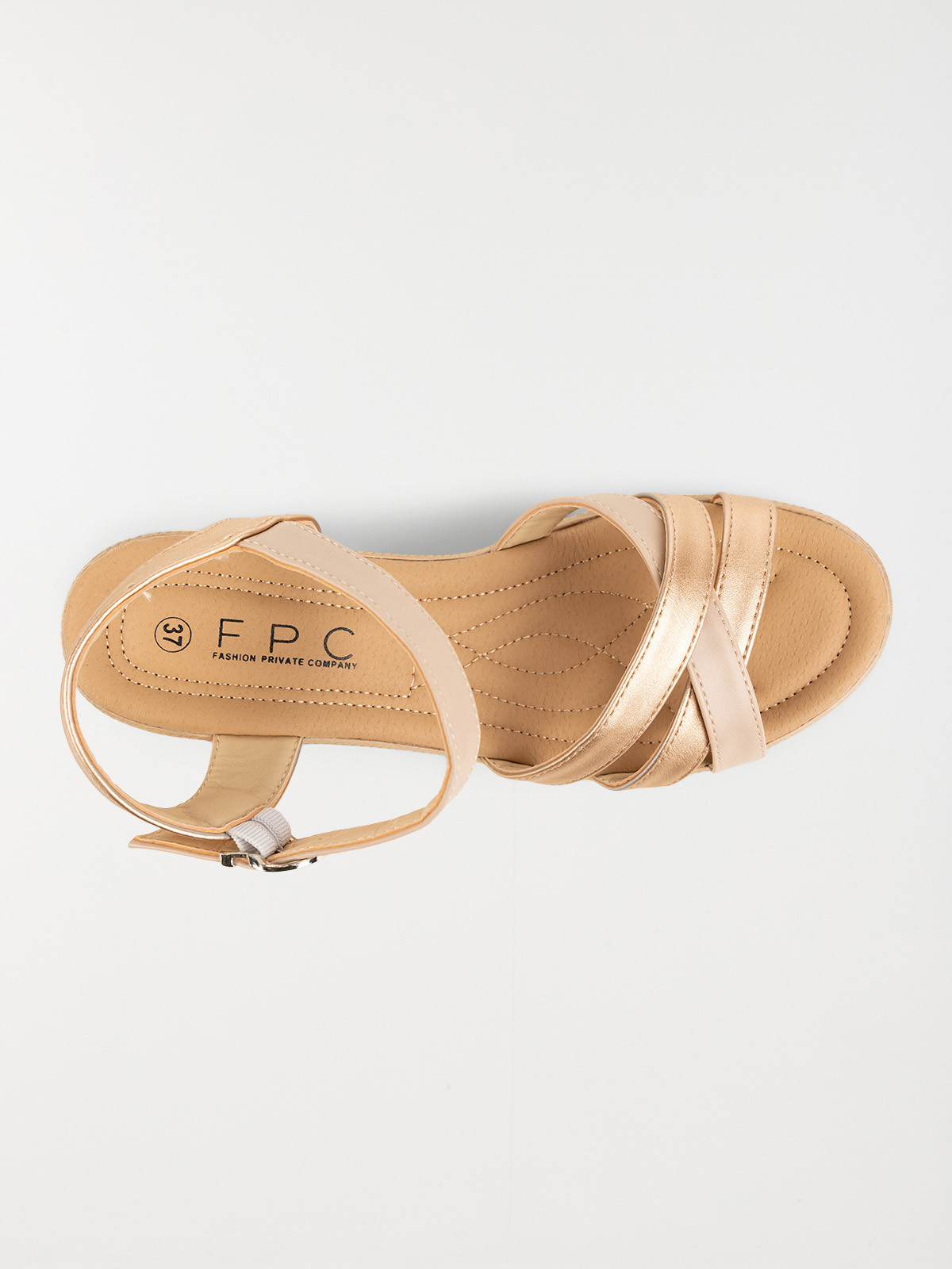 Sandale compensée beige femme (36-41)