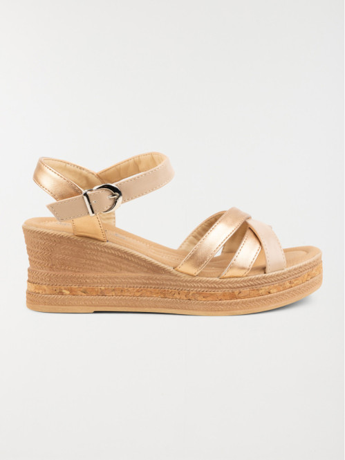 Sandale compensée beige femme (36-41)