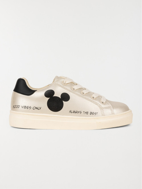 Basket Mickey coloris gold fille (31-35)