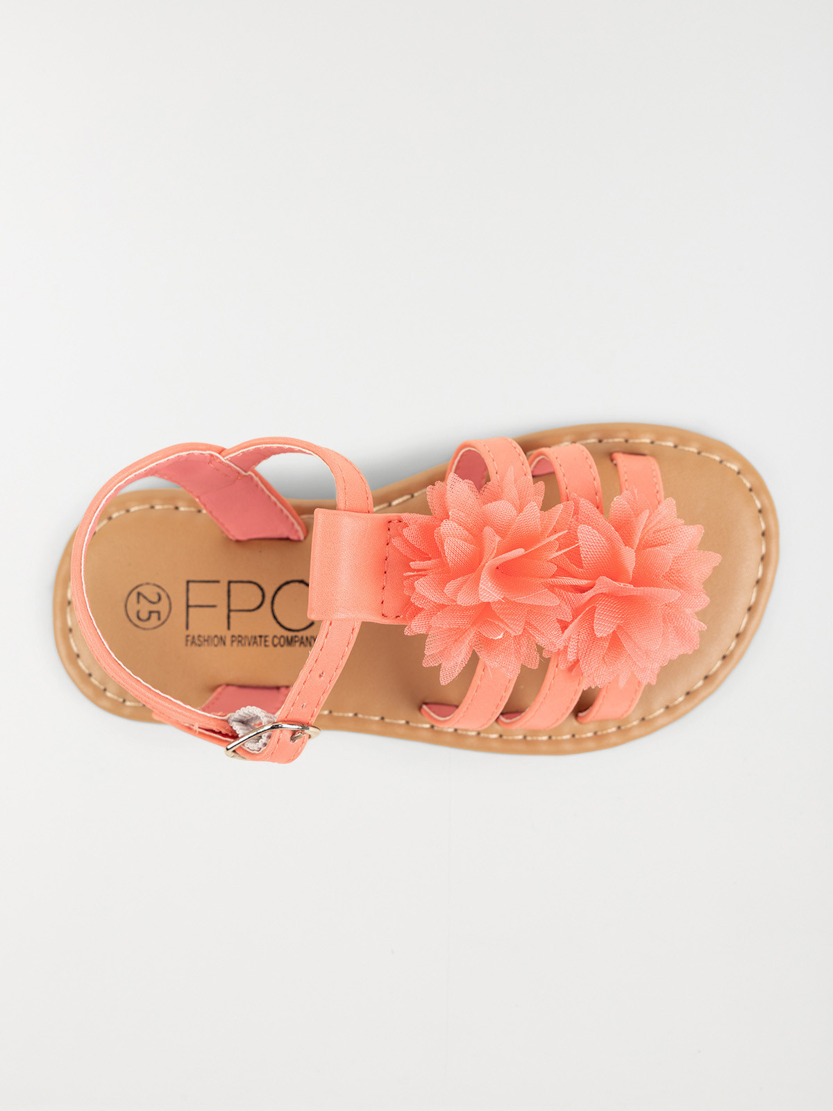 Nu-pieds fleurs corail fille (24-30) Nu-pieds fleurs corail fille (24-30)