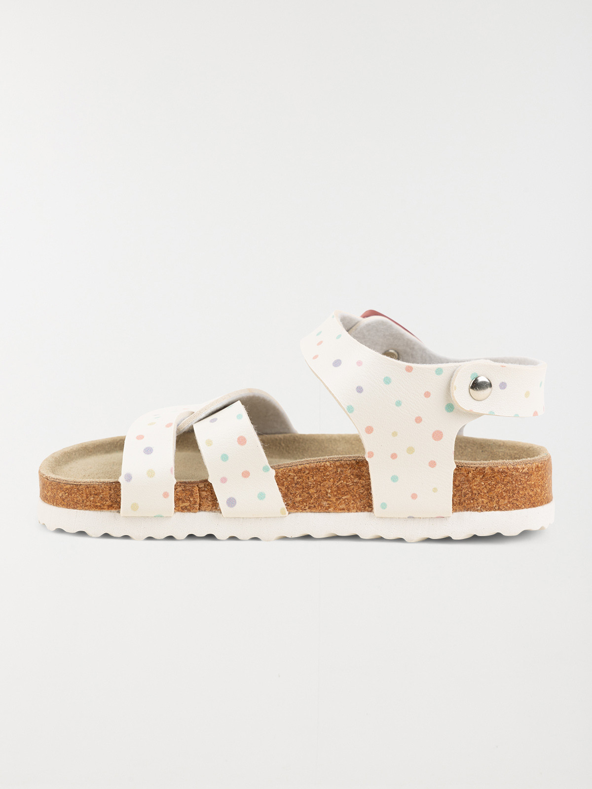 Sandale blanche à pois fille (25-30)