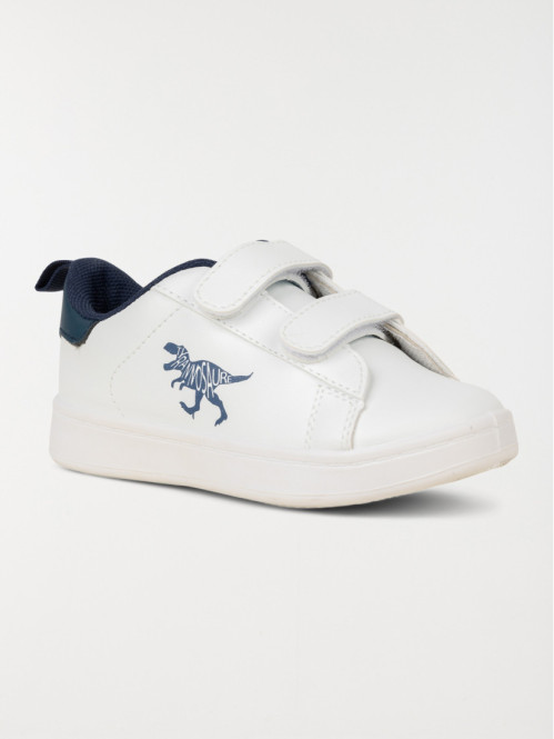 Basket blanche dinosaure garcon 24 30