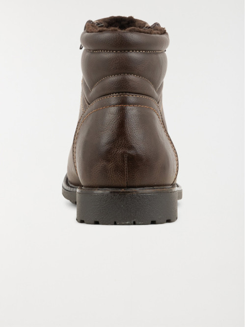 Boots zippées marrons homme...