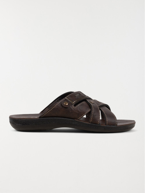 Mules homme marrons (41-46)
