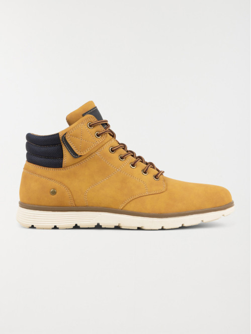 Boots lacets camel homme...