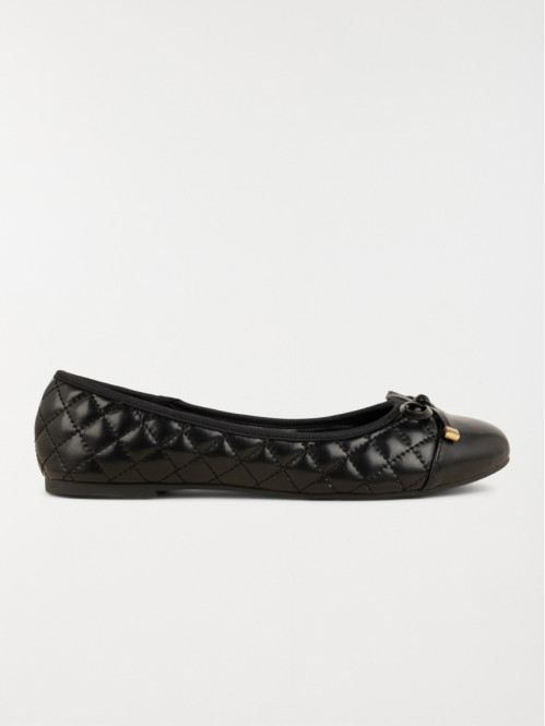 Ballerine noire matelassée femme (36-41)