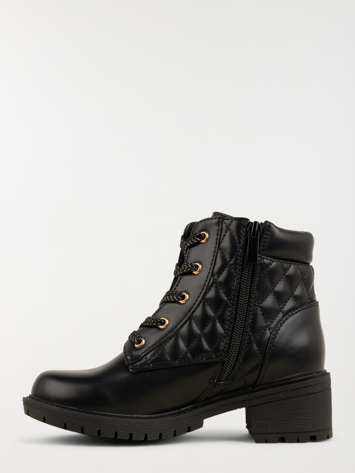 Bottines noires lacets fille (32-36)