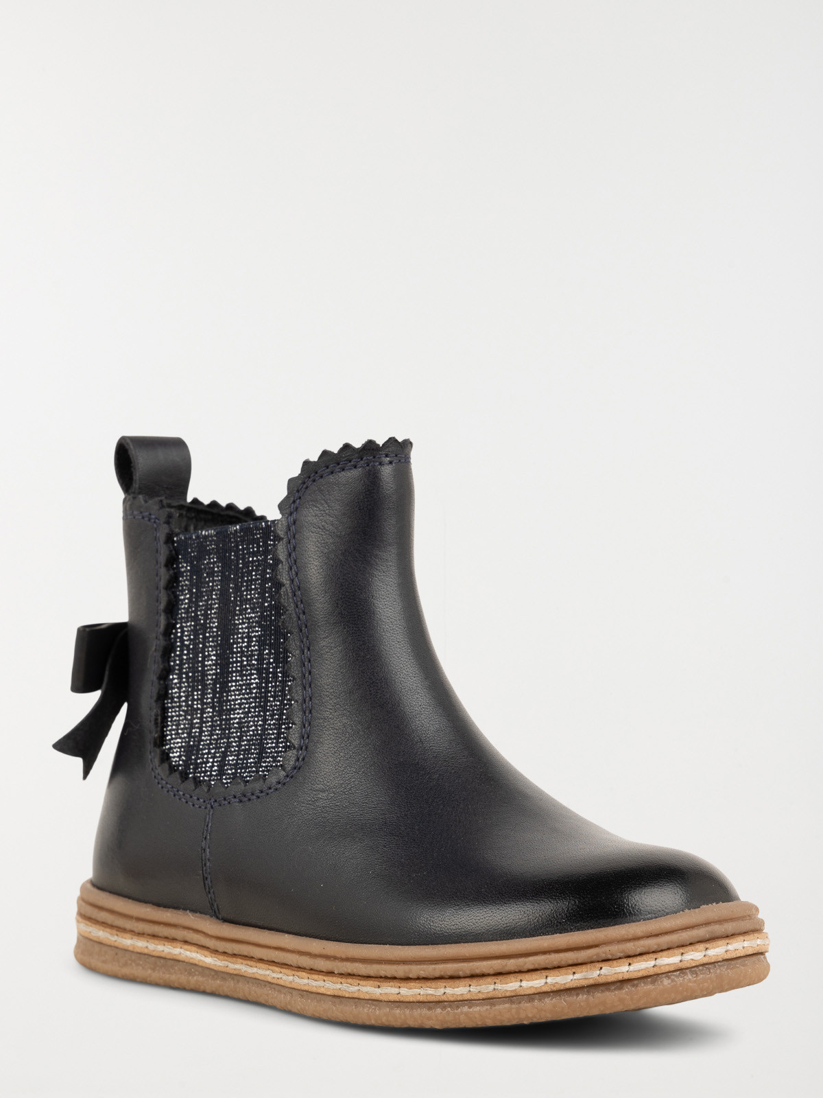 Bottines noeuds fille navy (24-30)