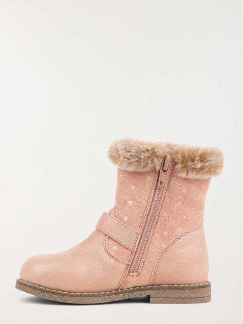 Bottine étoile rose fille...