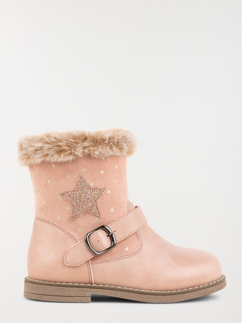 Bottine étoile rose fille...