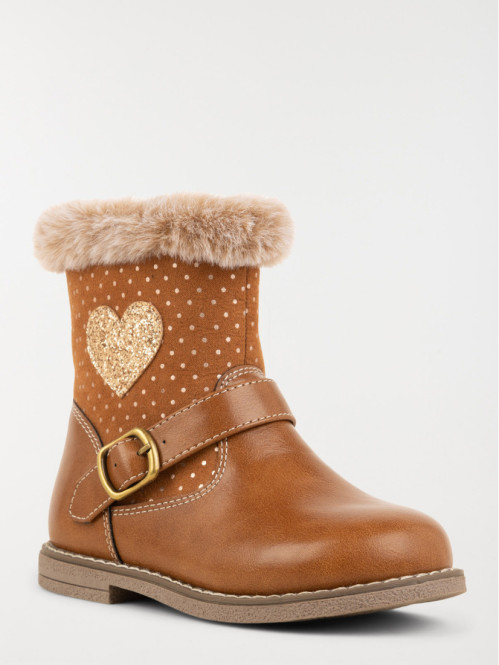 Bottine coeur marron fille (24-30) Bottine coeur marron fille (24-30)