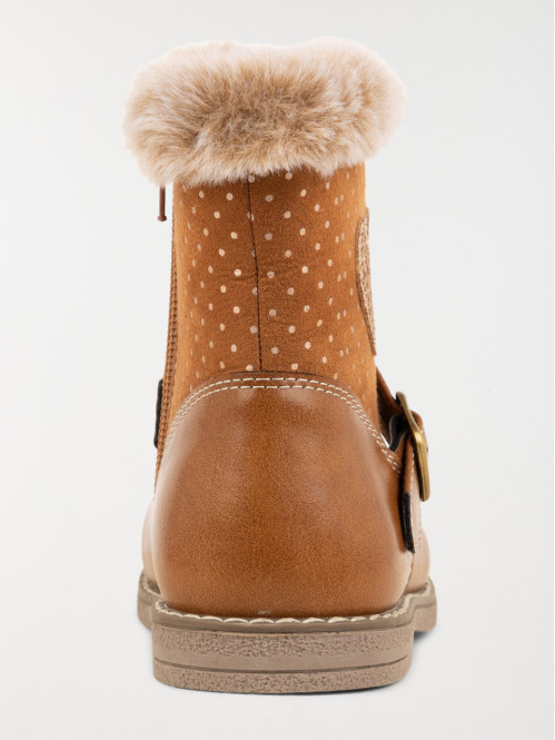 Bottine coeur marron fille (24-30) Bottine coeur marron fille (24-30)