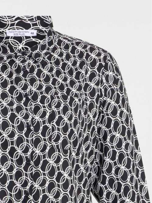 Chemise imprimée grande taille femme Chemise imprimée grande taille femme