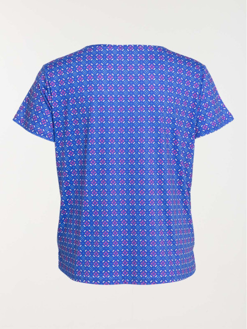 T-shirt col V zippé grande...