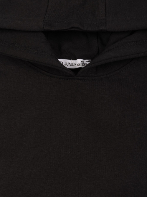 Sweat à capuche noir garçon...