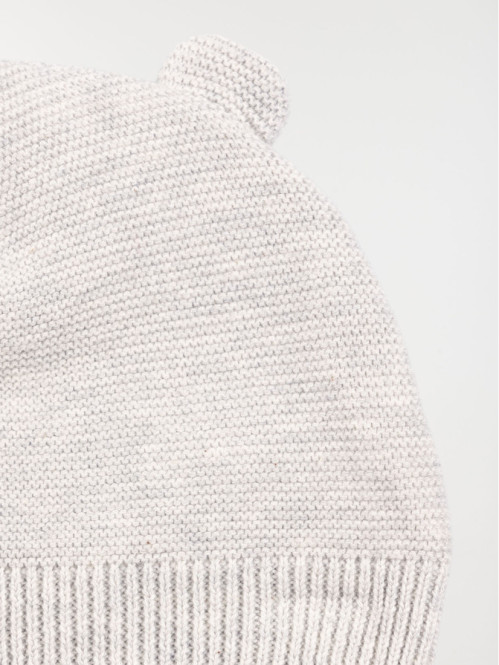Bonnet naissance gris chiné...