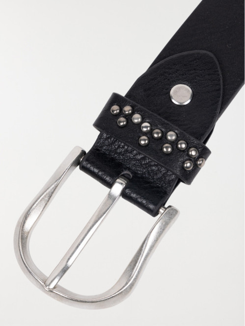Ceinture noire studs femme 
