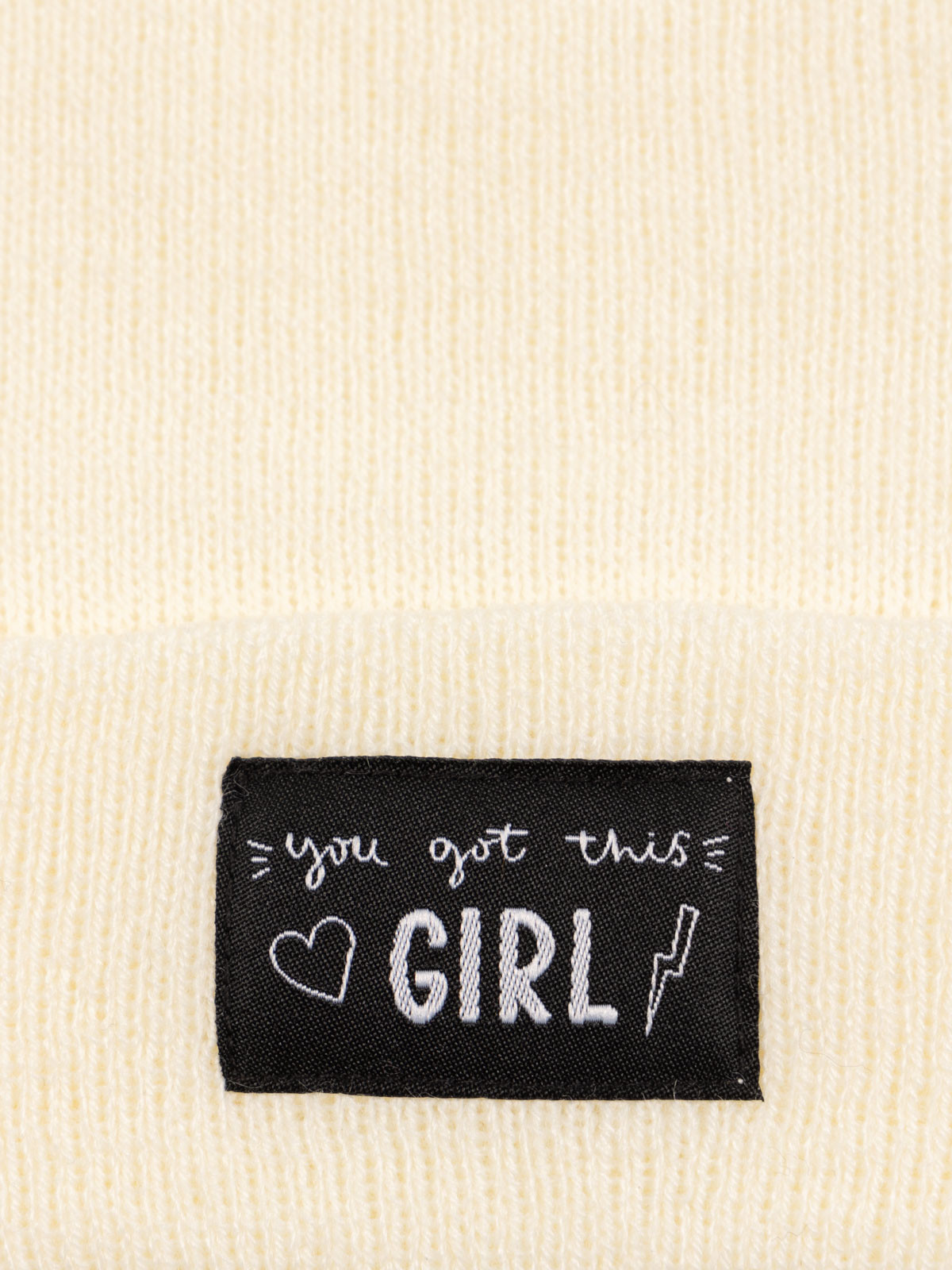 Bonnet revers écru fille Bonnet revers écru fille