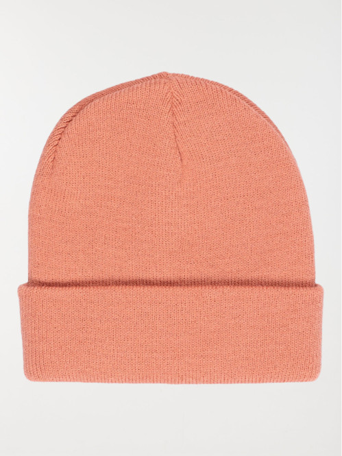Bonnet revers rose fille