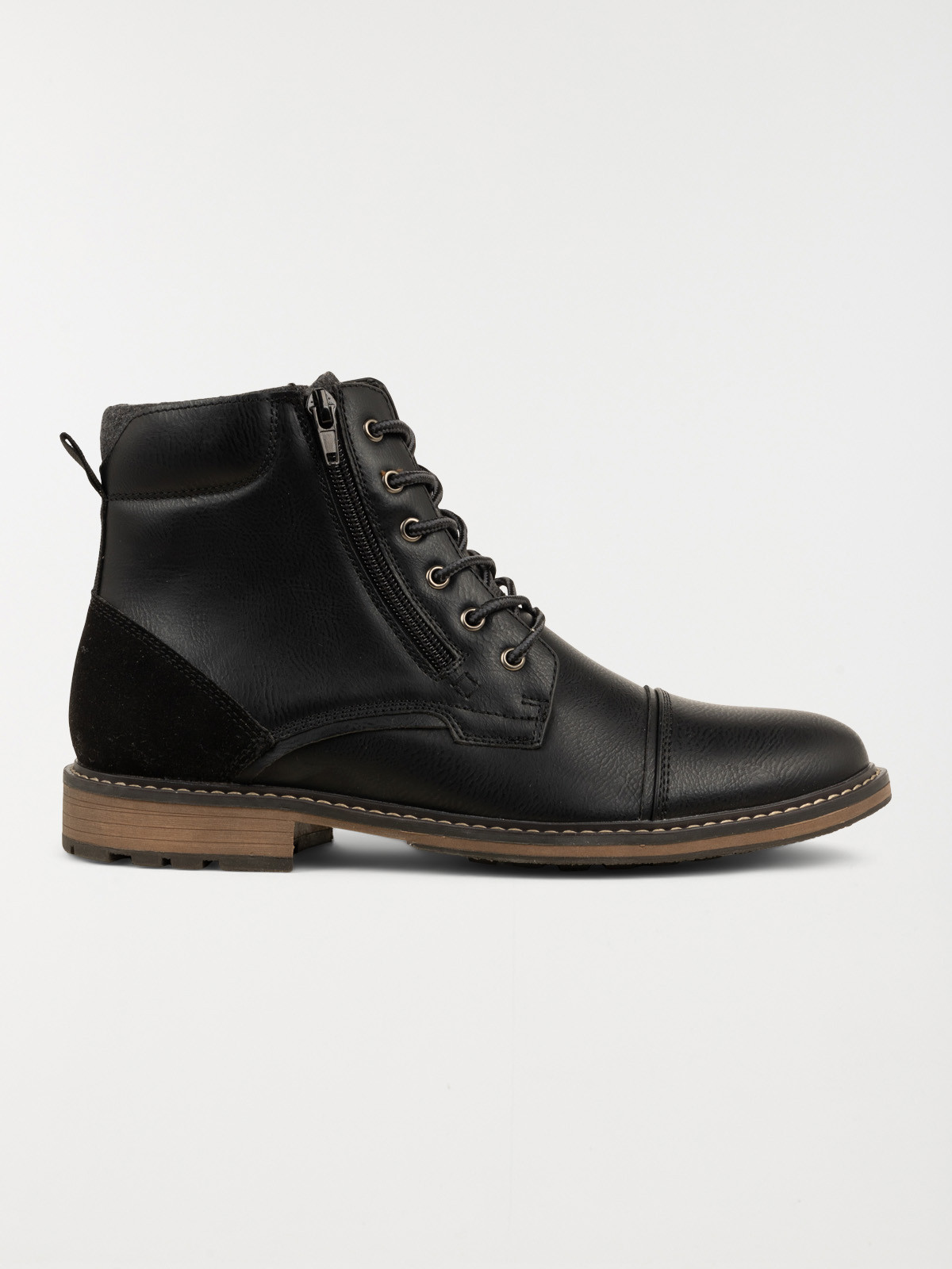 Bottines noires lacets homme (40-46)