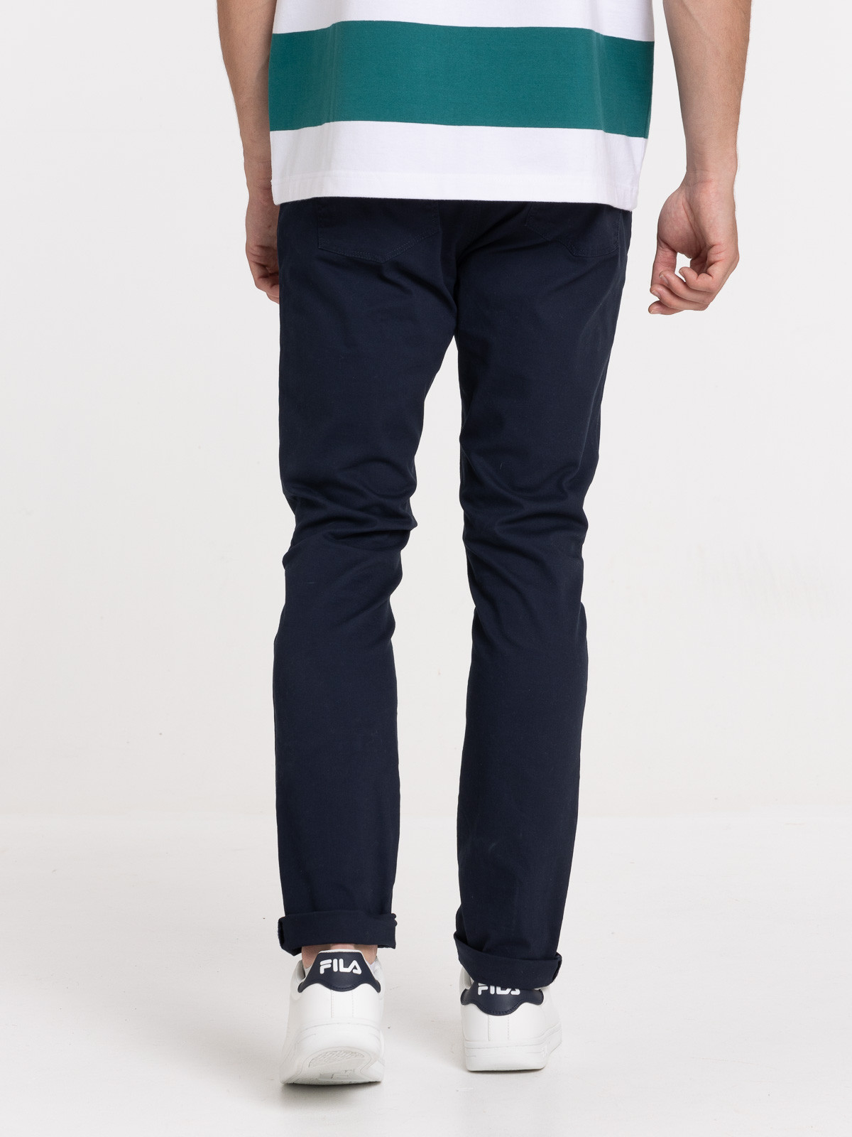 Pantalon slim marine navy homme