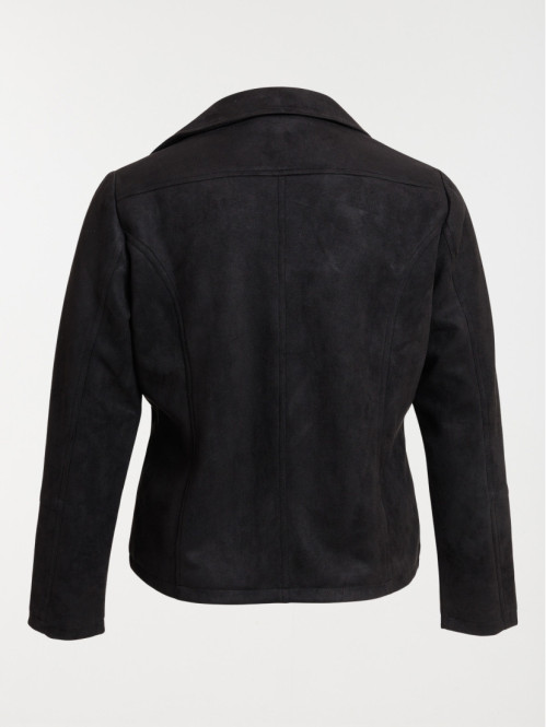 Veste biker noir grande taille femme