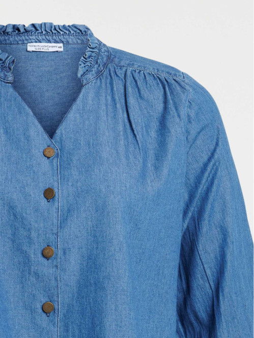Chemisier Femme En Jean - Taille 36 Regular - Bleu - Neuf Sans Étiquettes