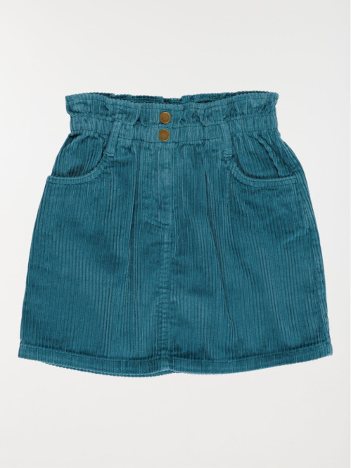 Jupe petrol blue velours fille (3-12A)