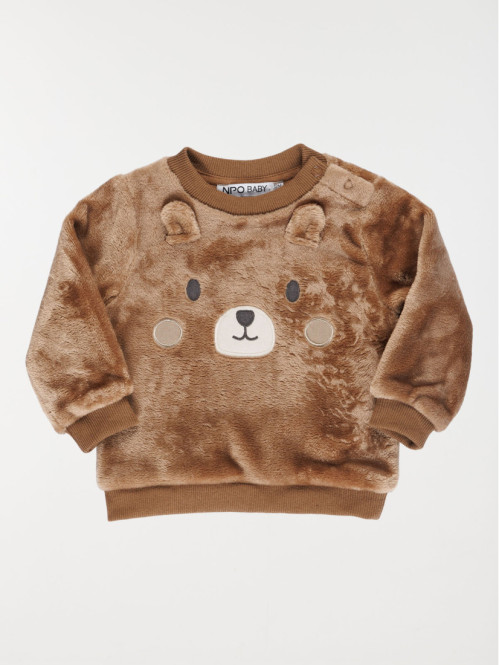 Sweat ourson tout doux garçon (3-36M)