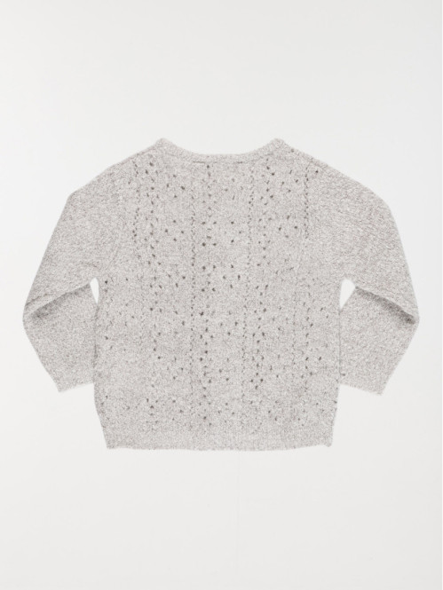 Gilet gris clair chiné...