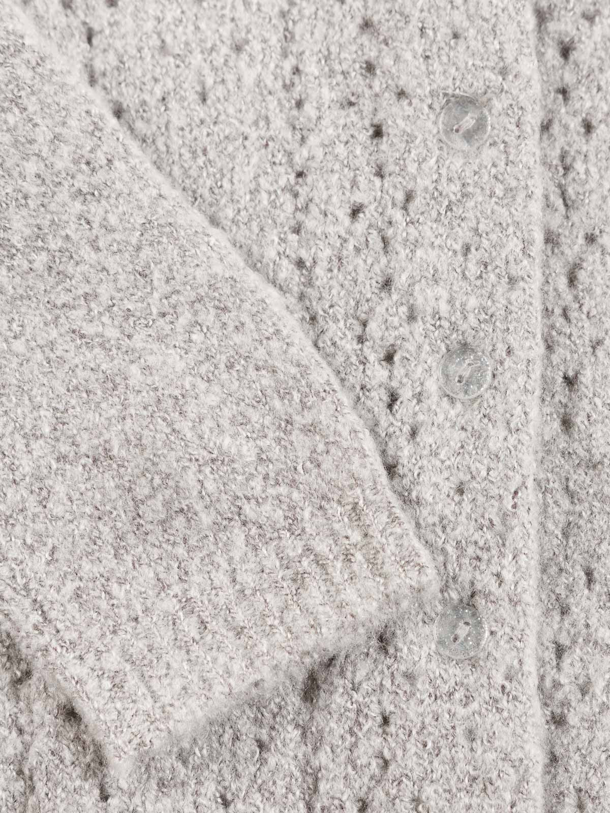 Gilet gris clair chiné fille (3-36M) Gilet gris clair chiné fille (3-36M)