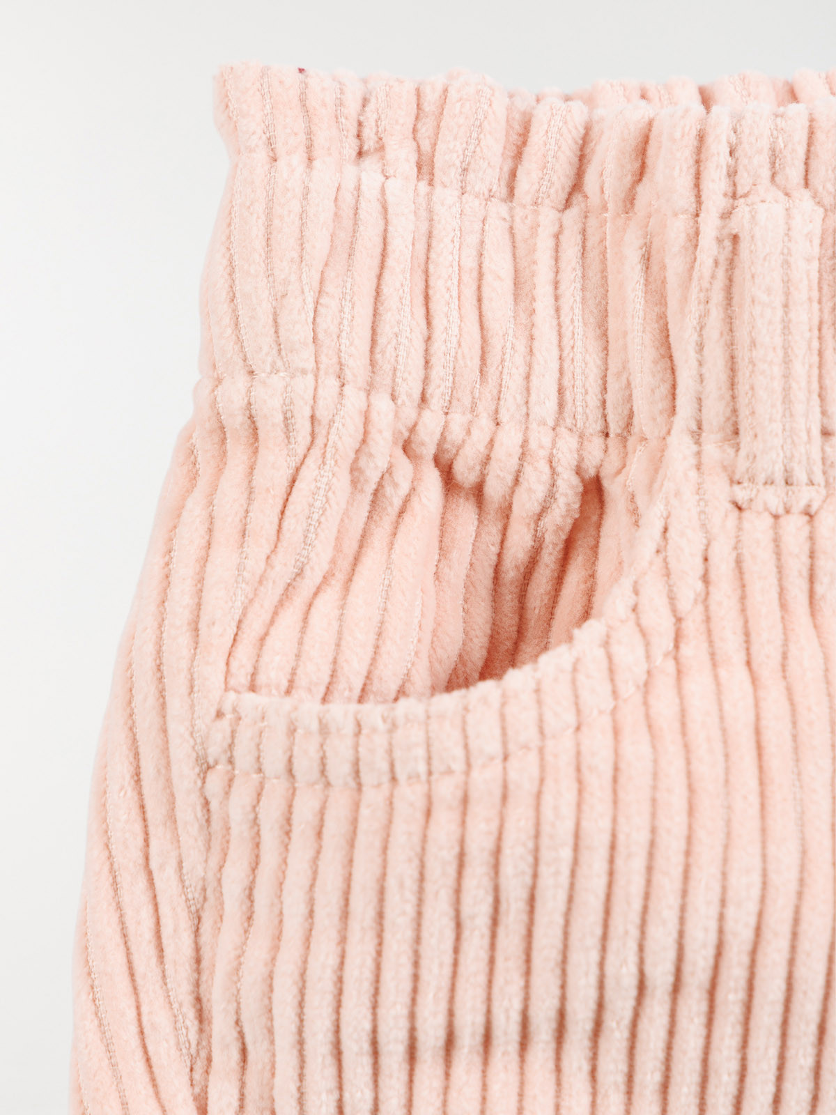 Short en velours rose baby fille (3-36M)