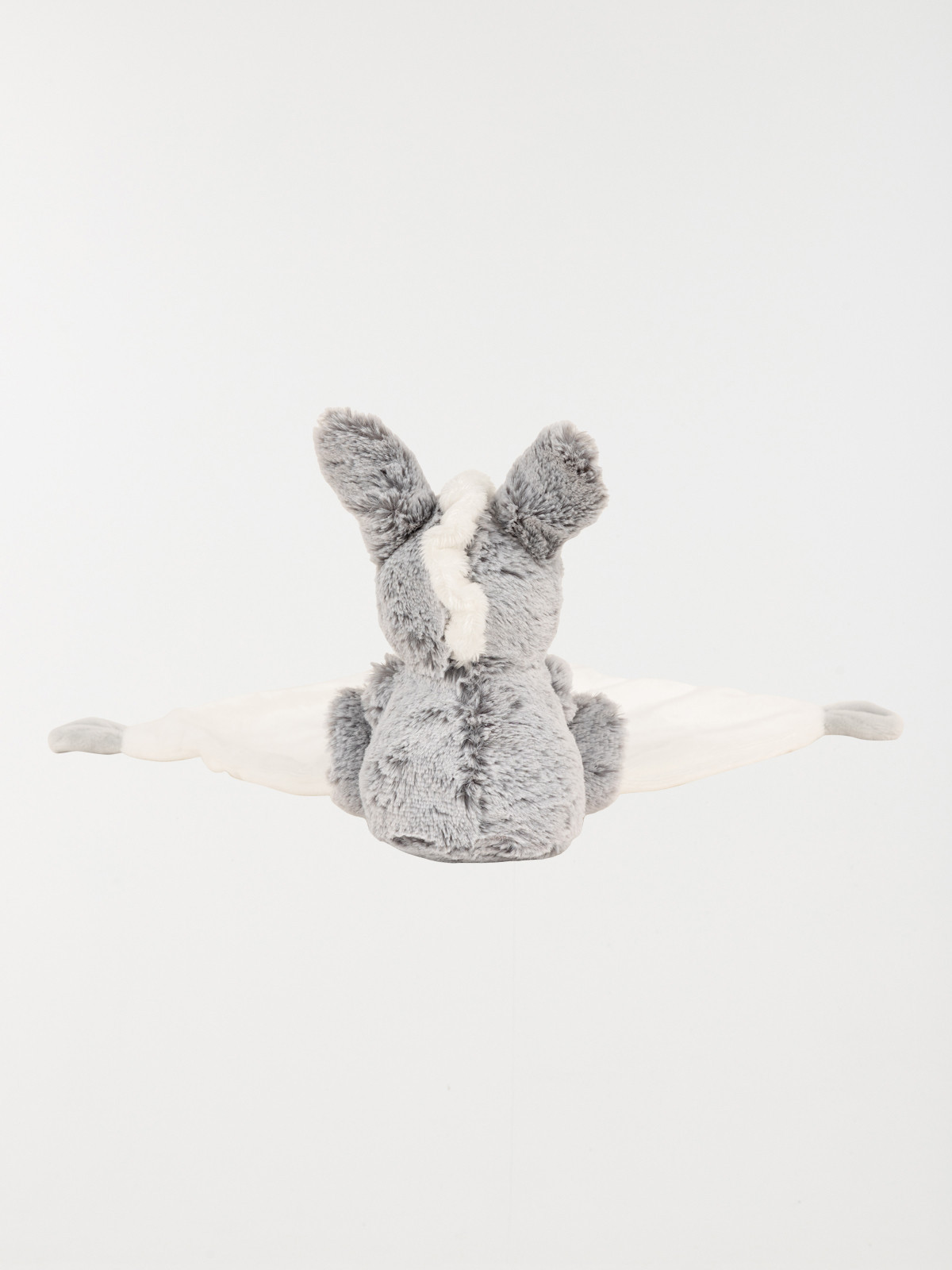 Doudou forme mouchoir âne gris bébé
