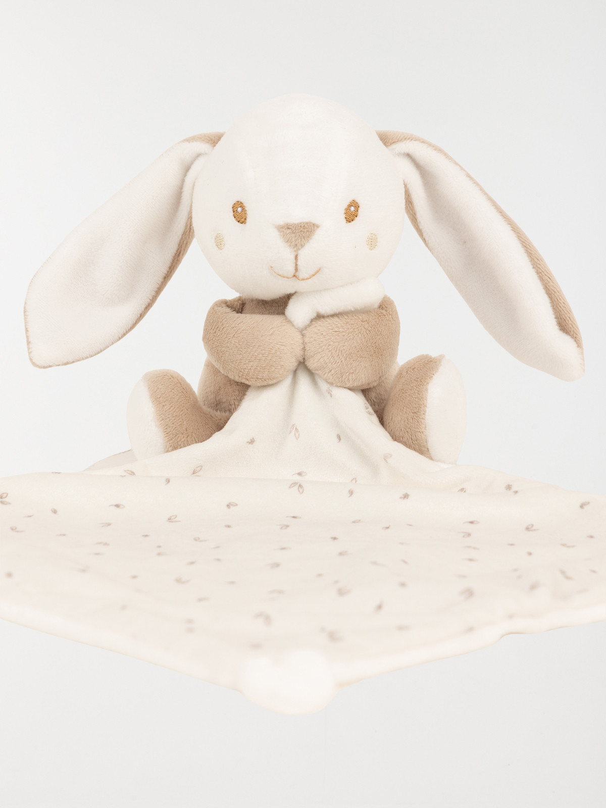 Doudou mouchoir naissance lapin beige