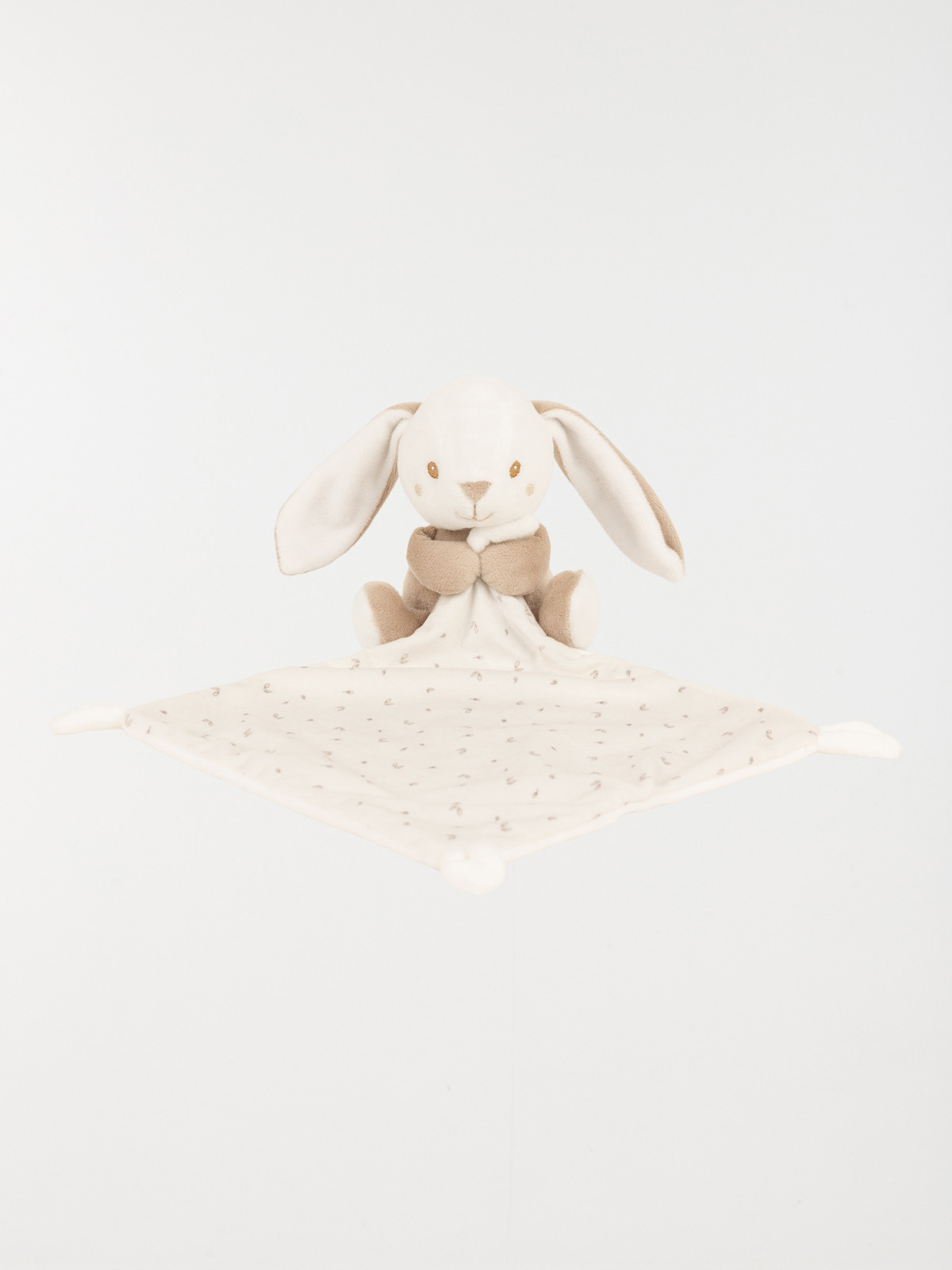 Doudou mouchoir naissance lapin beige